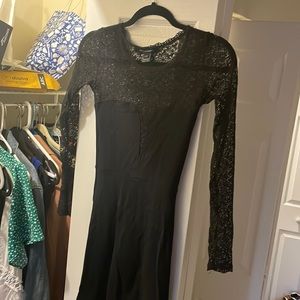 Lace neck dress